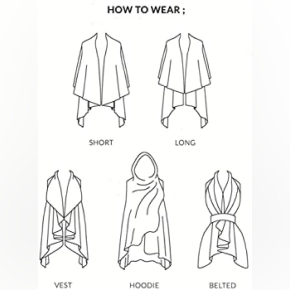 M Boutique 5 Ways Cape Vest - Size Medium - Picture 3 of 3